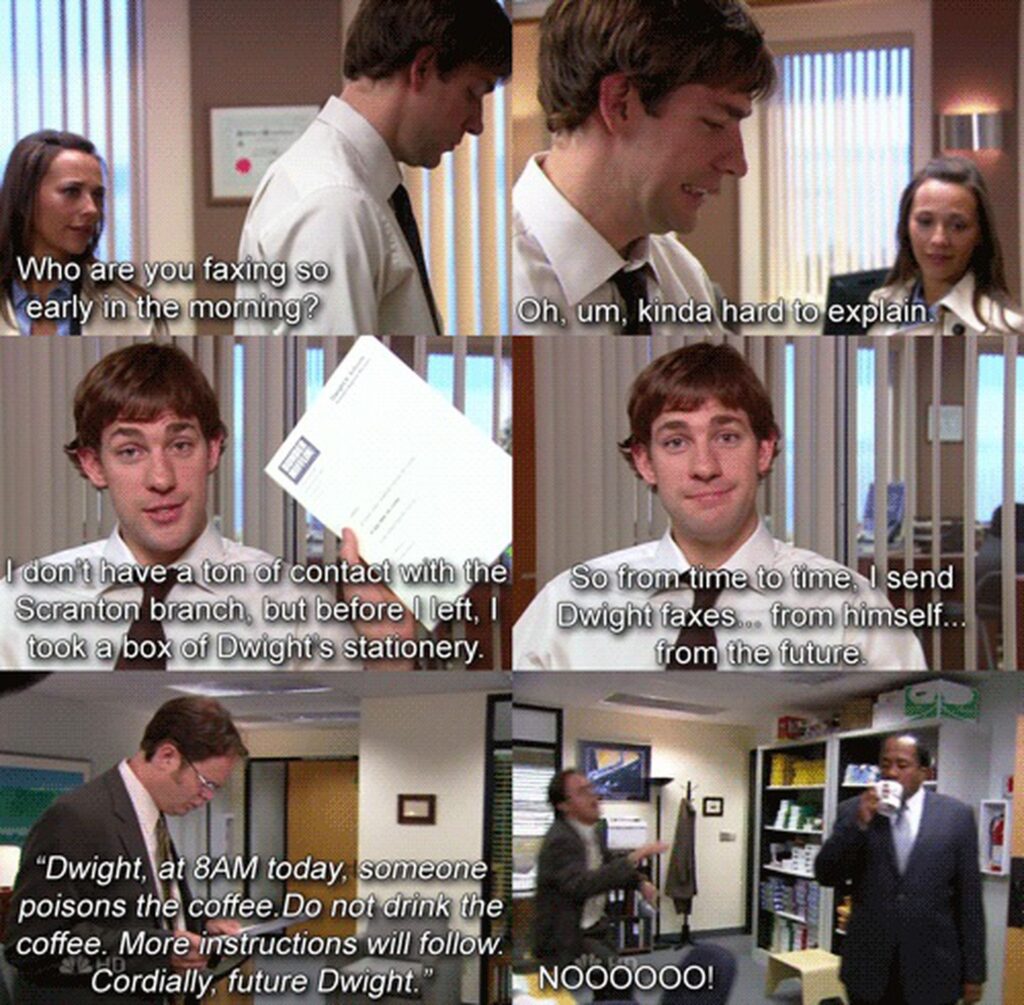 the office jim ve karen dwight şaka