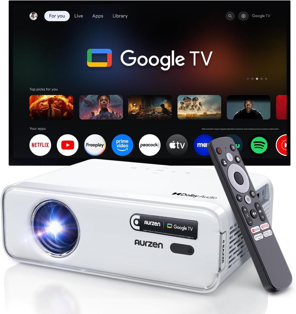 Aurzen Eazze D1G Google TV ve Dolby Audio özellikli projektör